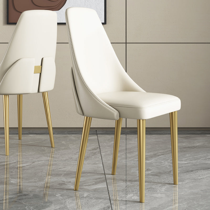 Glam Style Dining Chairs PU Leather Dining Side Chair for Indoor