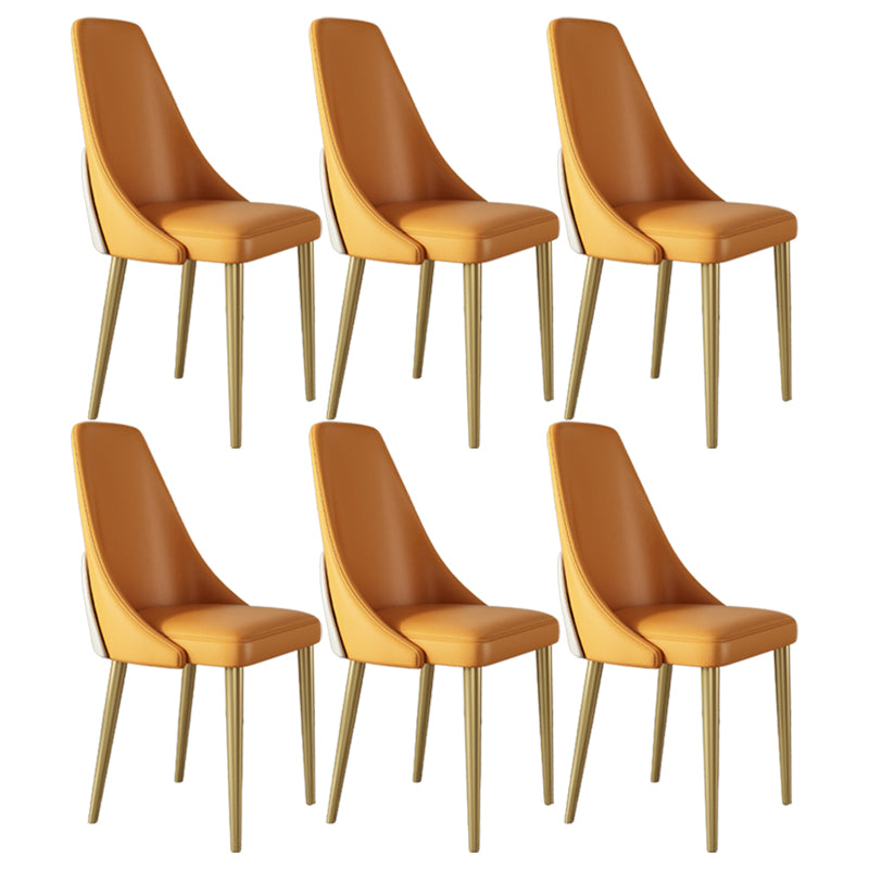 Glam Style Dining Chairs PU Leather Dining Side Chair for Indoor