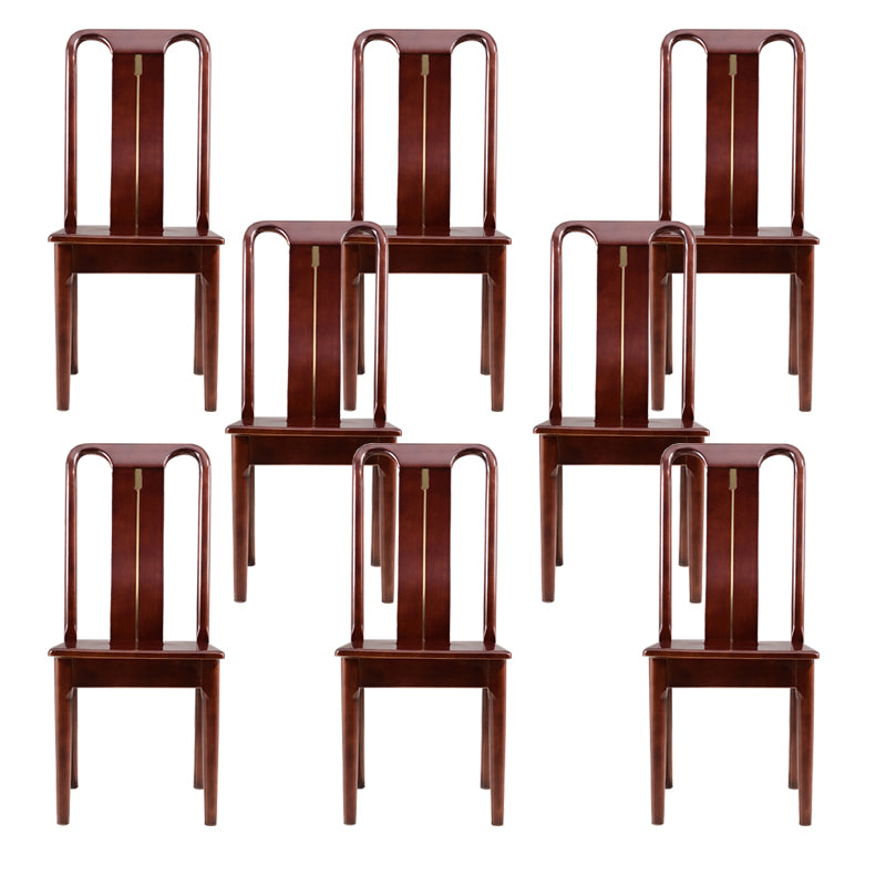 Solid Wood Traditional Dining Chair Matte Finish Side Chair for Home