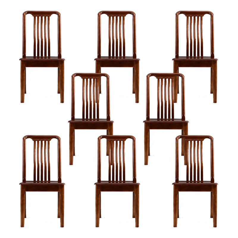Solid Wood Traditional Dining Chair Matte Finish Side Chair for Home
