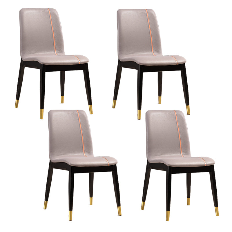 Solid Wood Traditional Dining Chair Matte Finish Side Chair for Home