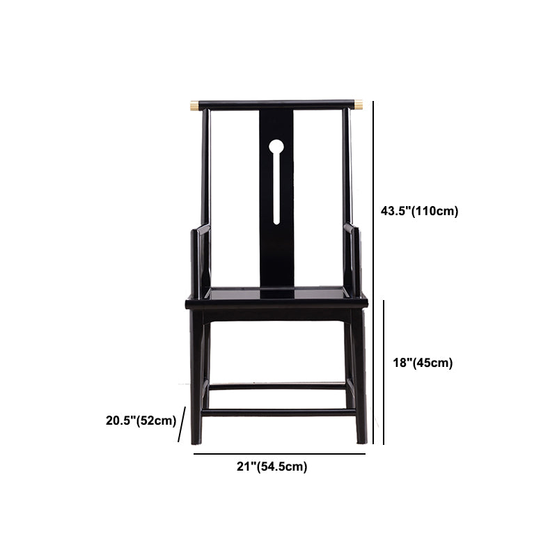 Solid Wood Traditional Dining Chair Matte Finish Side Chair for Home