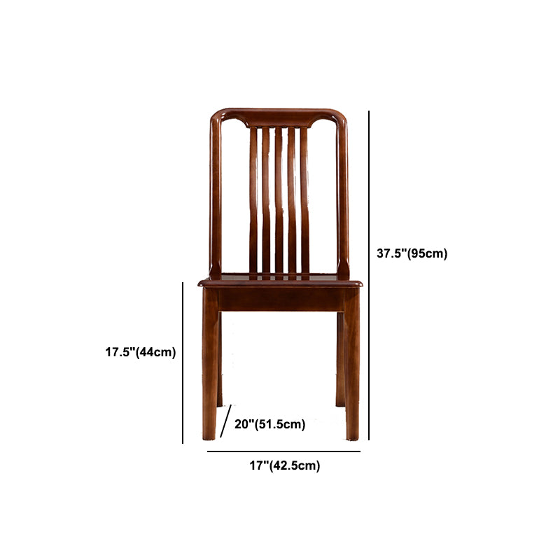 Solid Wood Traditional Dining Chair Matte Finish Side Chair for Home