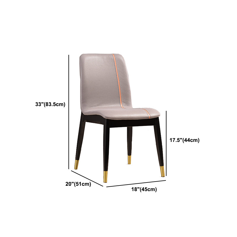 Solid Wood Traditional Dining Chair Matte Finish Side Chair for Home