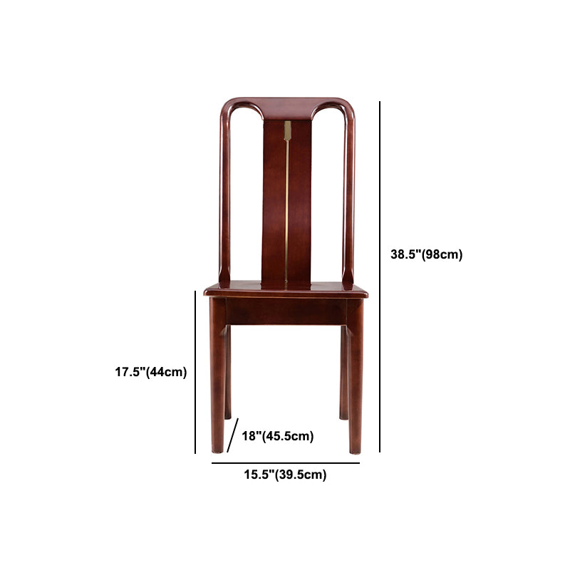 Solid Wood Traditional Dining Chair Matte Finish Side Chair for Home