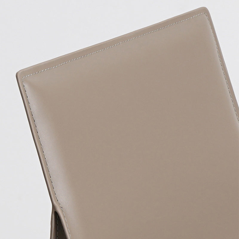 Metal Modern Dining Chair with Solid Back Matte Finish Indoor Side Chair