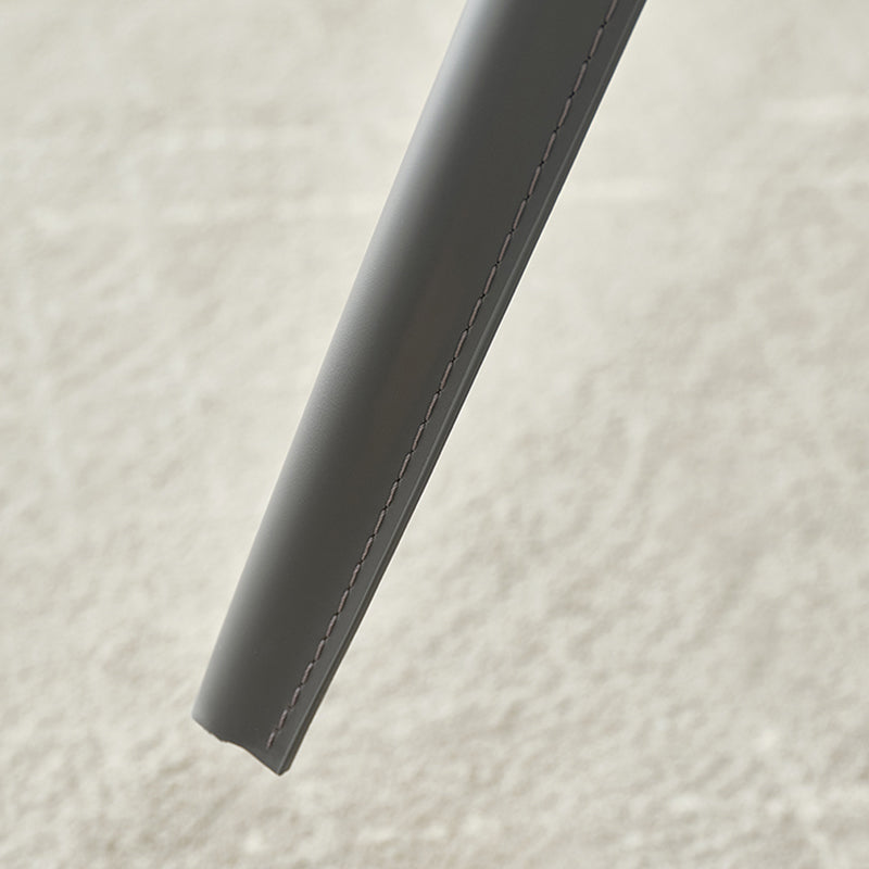 Faux Leather Upholstered Indoor Chair Matte Finish Solid Back Side Chair