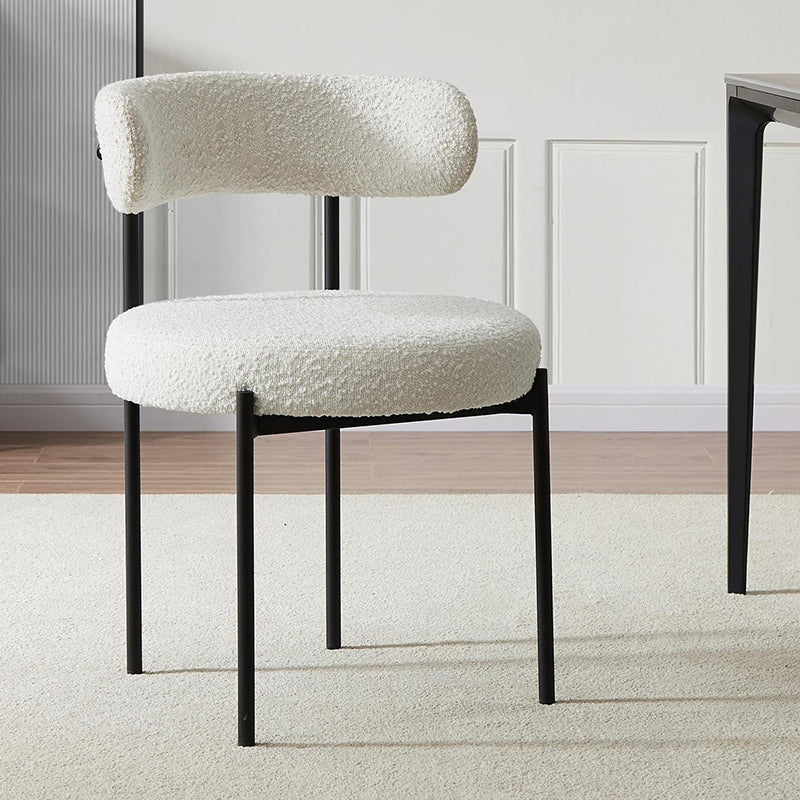 Open Back Dining Side Chair Contemporary Armless Dining Chairs