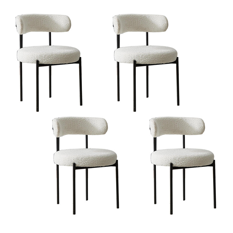 Open Back Dining Side Chair Contemporary Armless Dining Chairs