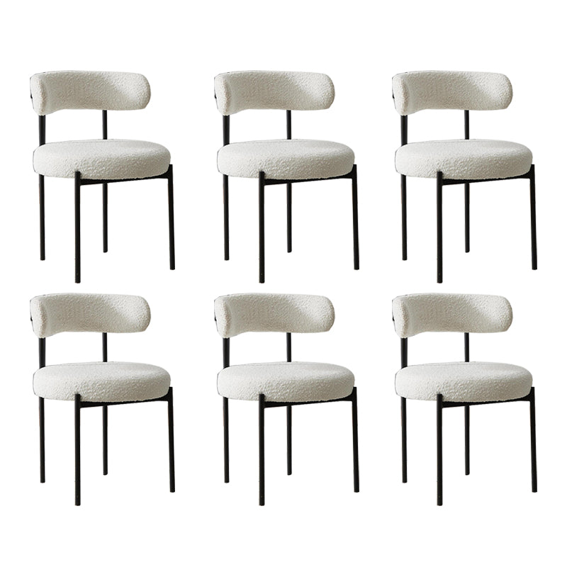 Open Back Dining Side Chair Contemporary Armless Dining Chairs