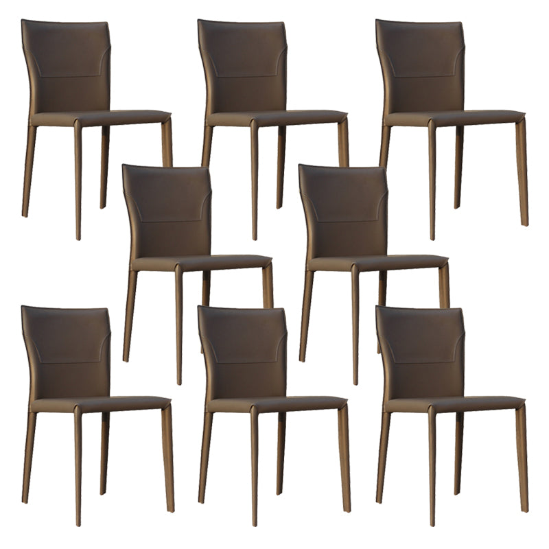 Contemporary Armless Dining Chairs Upholstered Chair for Home