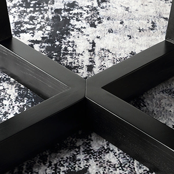 Round Dining Table Modern Sintered Top Stone Dining Table in Black