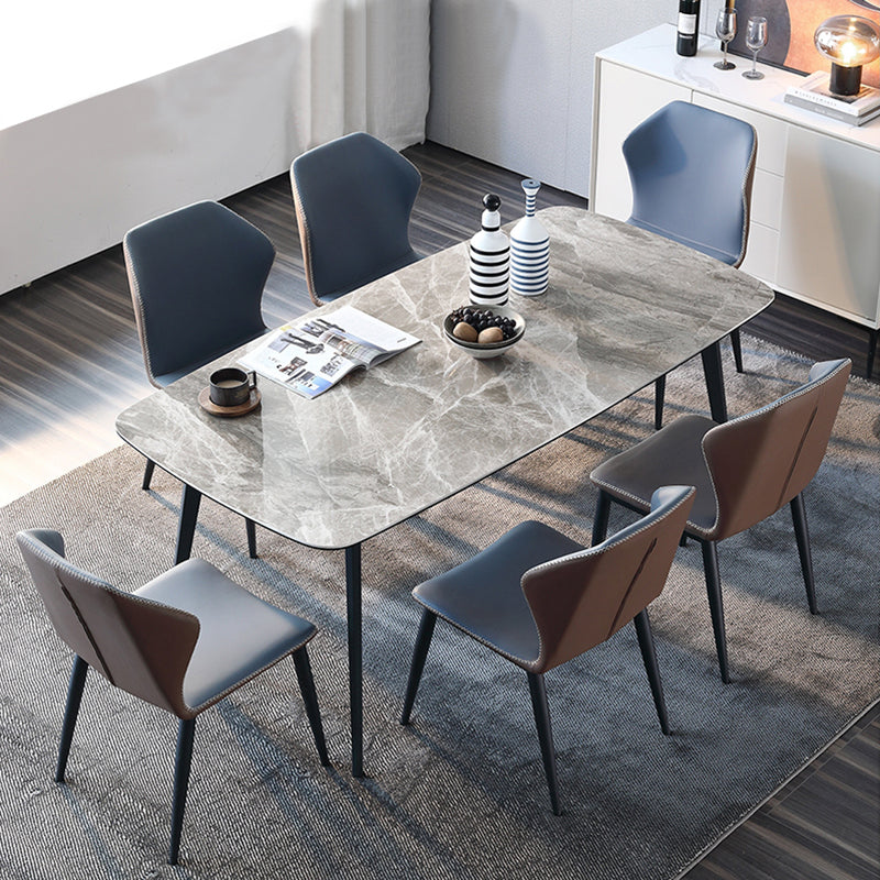 Rectangle Dining Room Table Industrial Kitchen Desk with 4 Legs