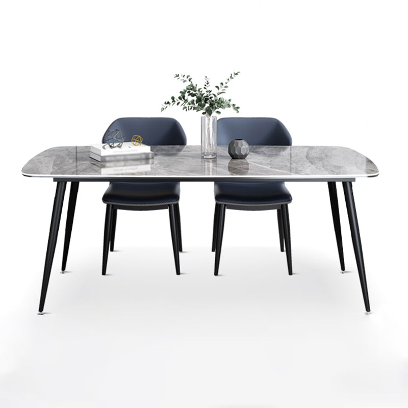 Rectangle Dining Room Table Industrial Kitchen Desk with 4 Legs