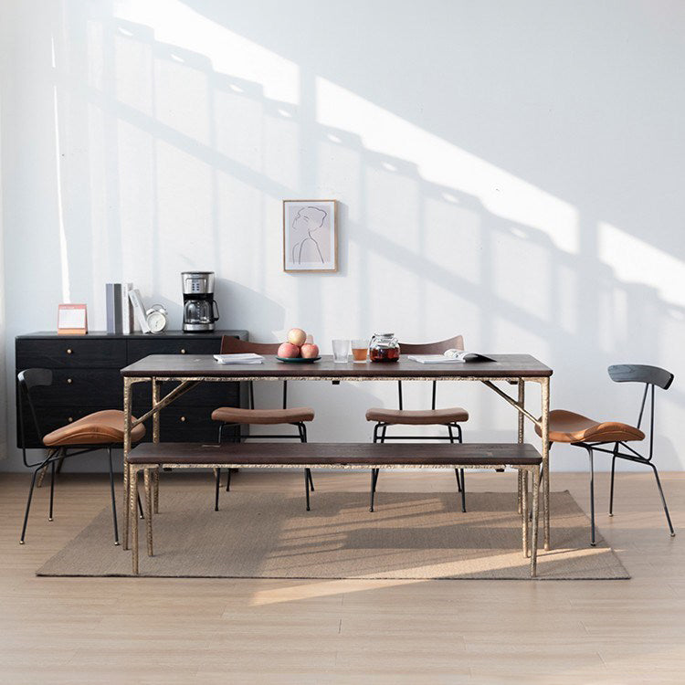 Rectangle Dining Room Table Luxury Style Home Desk with 4 Legs