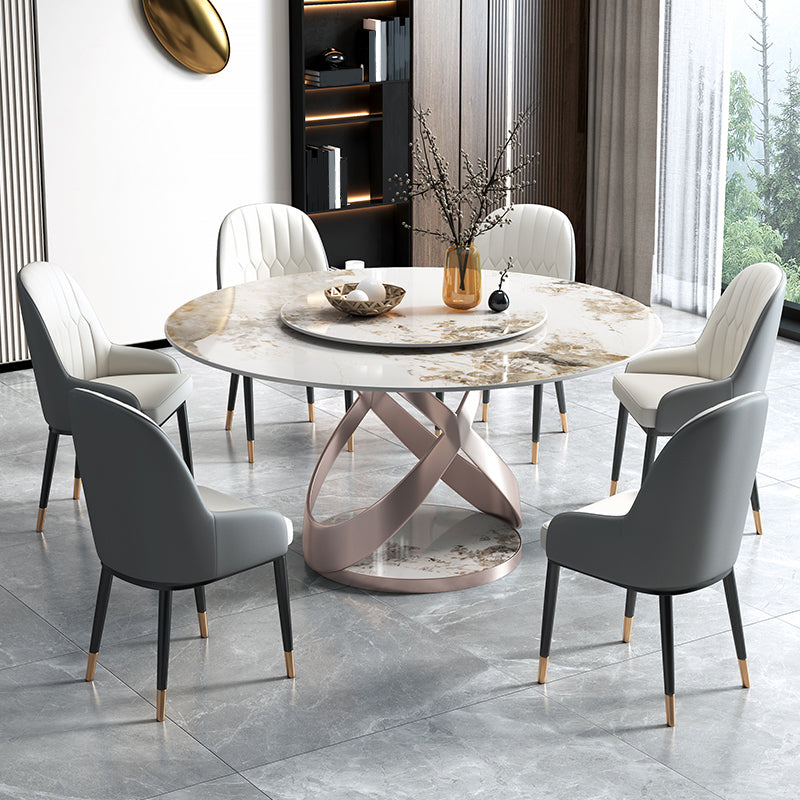 Sintered Stone Top Table Round Dining Table for Home Kitchen Dinner Furniture