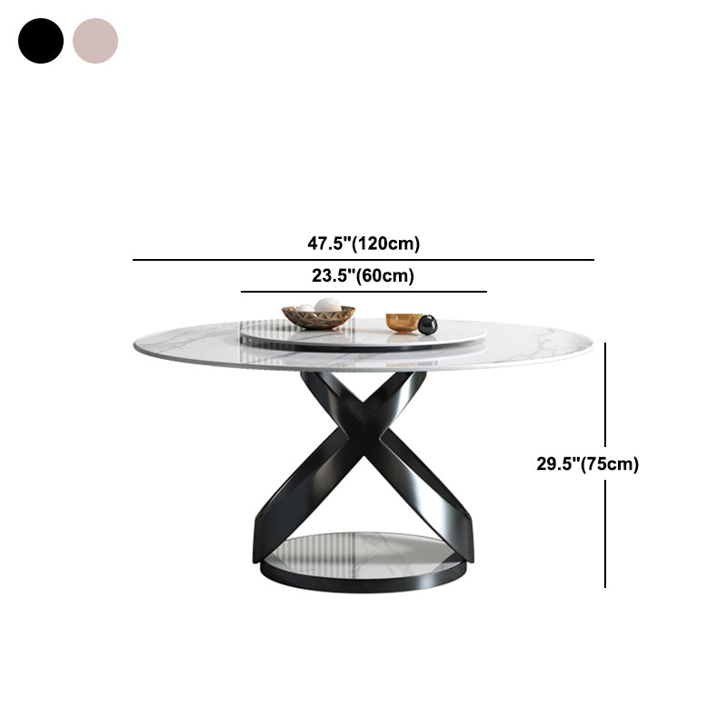 Sintered Stone Top Table Round Dining Table for Home Kitchen Dinner Furniture