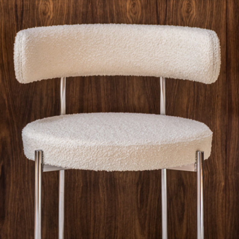 Contemporary Style Dining Chairs Upholstered Open Back Armless Chair for Home