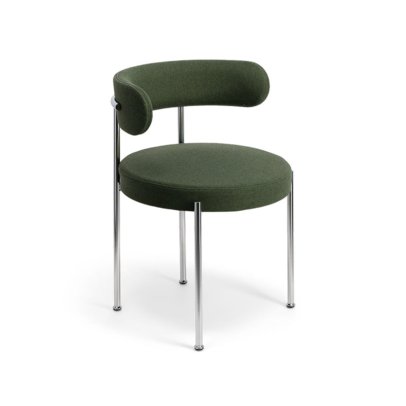 Contemporary Style Dining Chairs Upholstered Open Back Armless Chair for Home