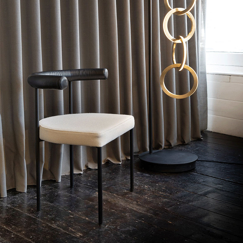 Open Back Dining Side Chair Contemporary Armless Dining Chairs for Home