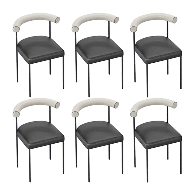 Open Back Dining Side Chair Contemporary Armless Dining Chairs for Home