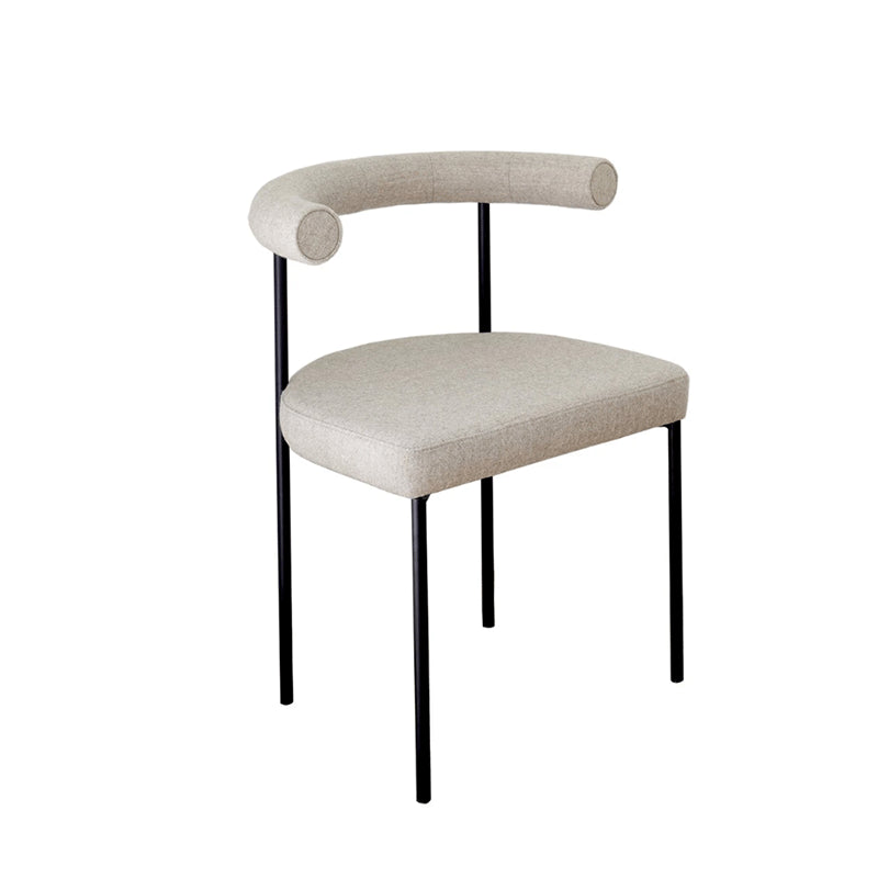 Open Back Dining Side Chair Contemporary Armless Dining Chairs for Home