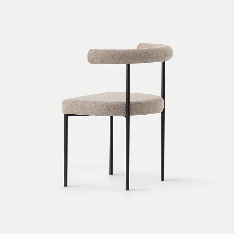 Open Back Dining Side Chair Contemporary Armless Dining Chairs for Home