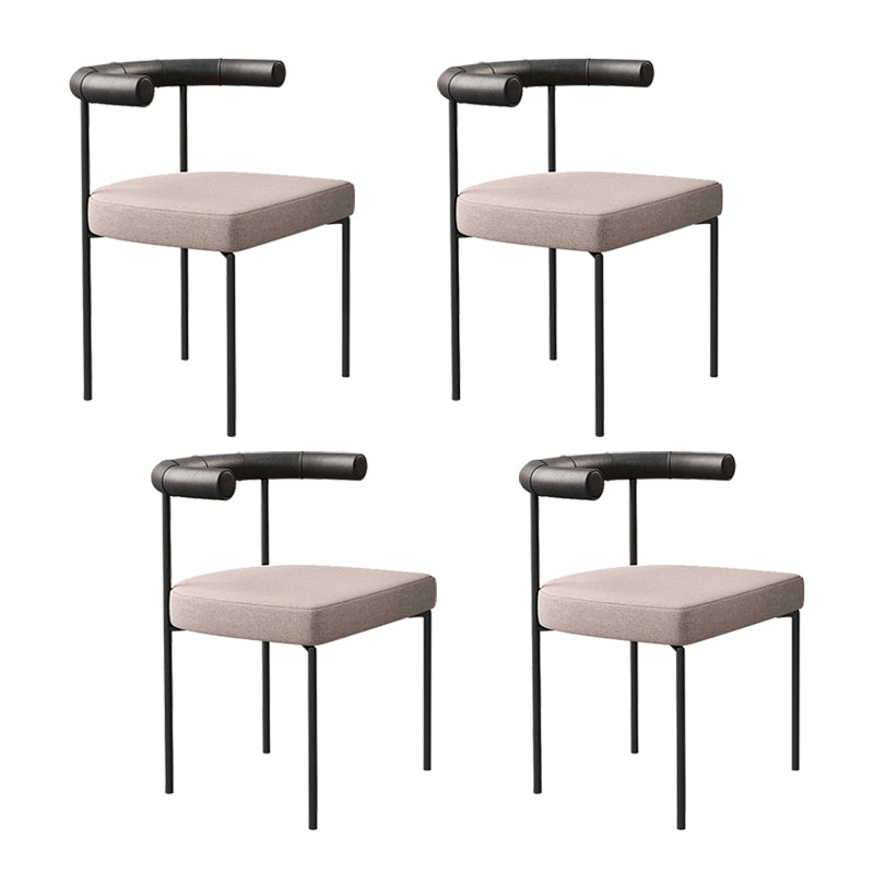 Open Back Dining Side Chair Contemporary Armless Dining Chairs for Home