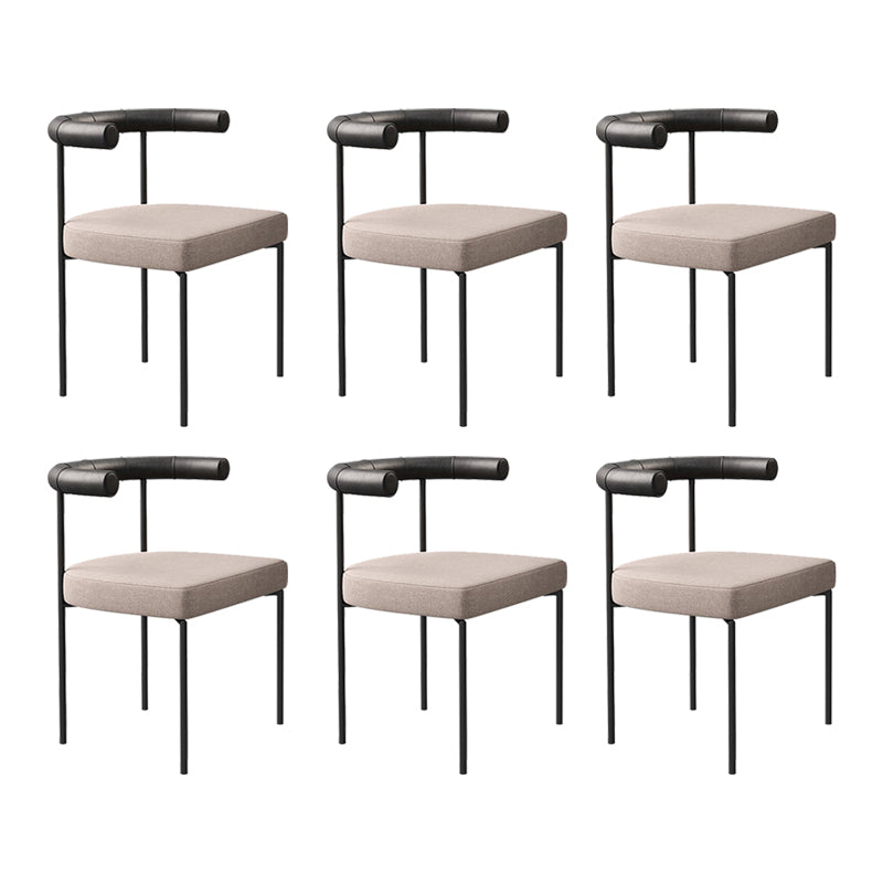 Open Back Dining Side Chair Contemporary Armless Dining Chairs for Home