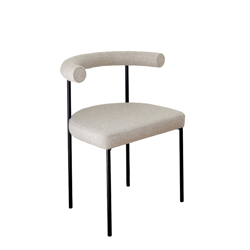 Open Back Dining Side Chair Contemporary Armless Dining Chairs for Home