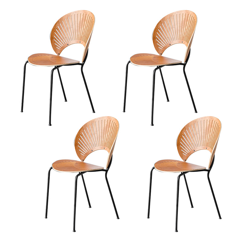 Manufactured Wood Dining Chair Contemporary Armless Home Side Chair