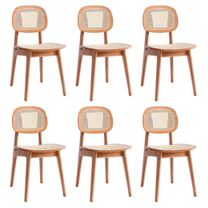 Rubber Wood Dining Chairs Scandinavian Open Back Dining Side Chair