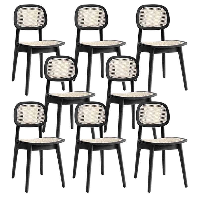 Rubber Wood Dining Chairs Scandinavian Open Back Dining Side Chair