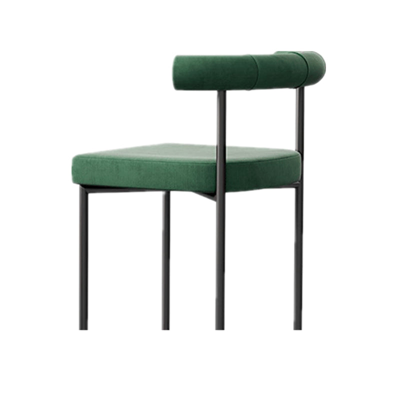 Black Iron Legs Dining Chairs Modern Armless Side Chair for Home