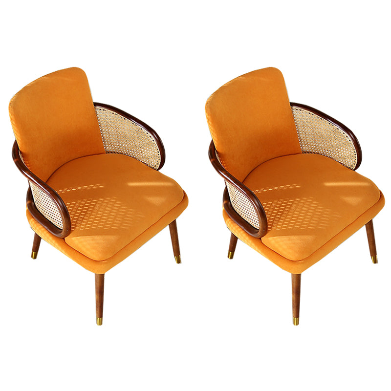 Traditional Style Dining Chair Upholstered Solid Wood Dining Armchair for Home