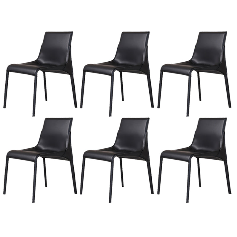 Upholstered Dining Chairs Modern Faux Leather Dining Side Chair