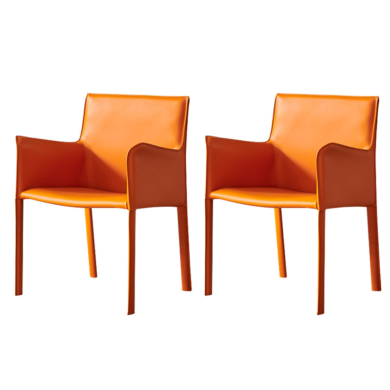 Modern Style Upholstered Dining Chair Faux Leather Dining Armchair