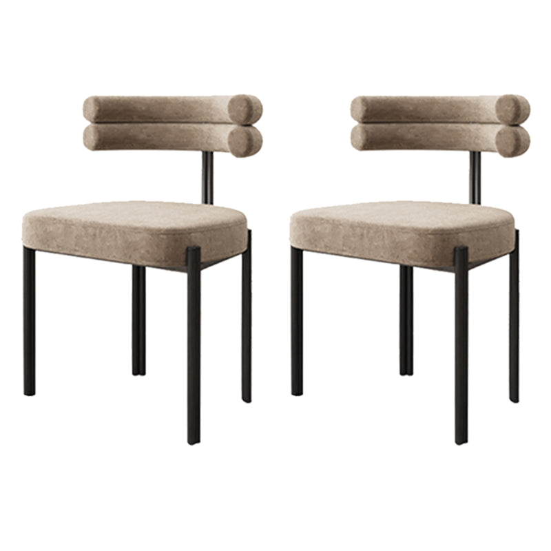 Contemporary Home Side Chair Upholstered Armless Dining Chairs