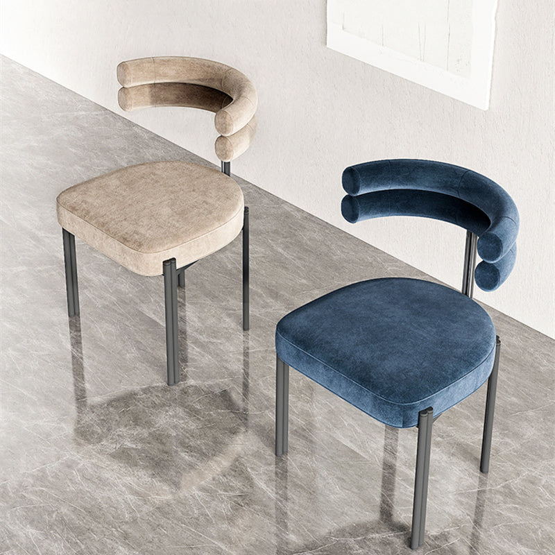 Contemporary Home Side Chair Upholstered Armless Dining Chairs