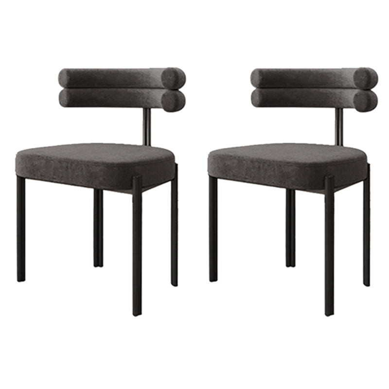 Contemporary Home Side Chair Upholstered Armless Dining Chairs