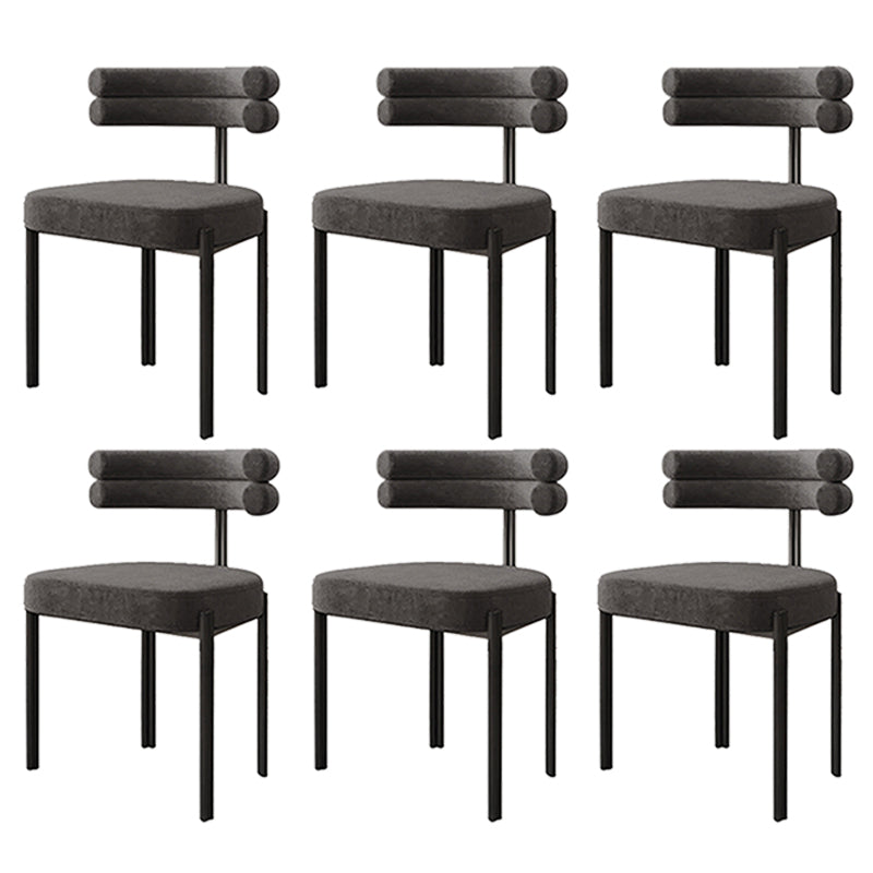 Contemporary Home Side Chair Upholstered Armless Dining Chairs