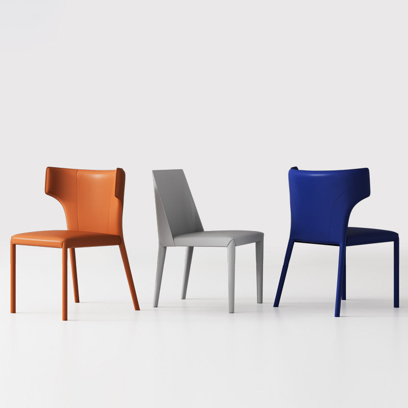 Matte Finish Dining Chair for Home Metal Modern Indoor Side Chair