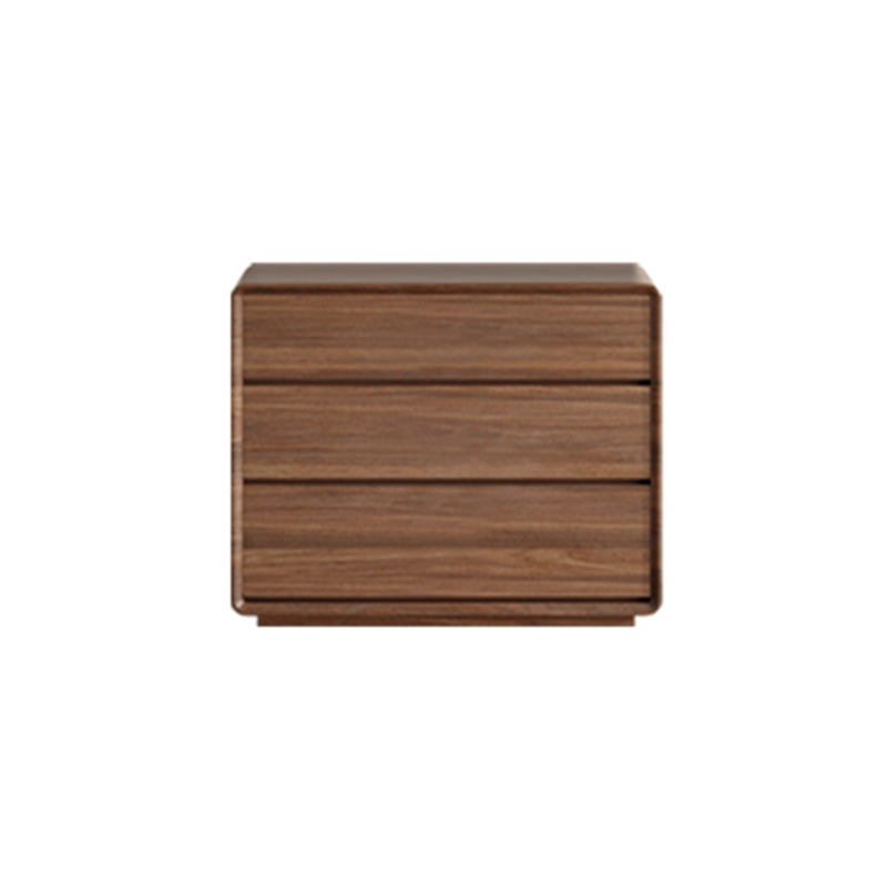 Modern Rectangle Cabinet Brown Wood Side Cabinet with Drawer