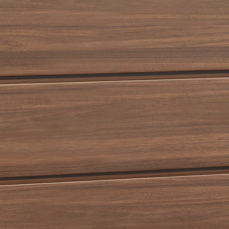Modern Rectangle Cabinet Brown Wood Side Cabinet with Drawer