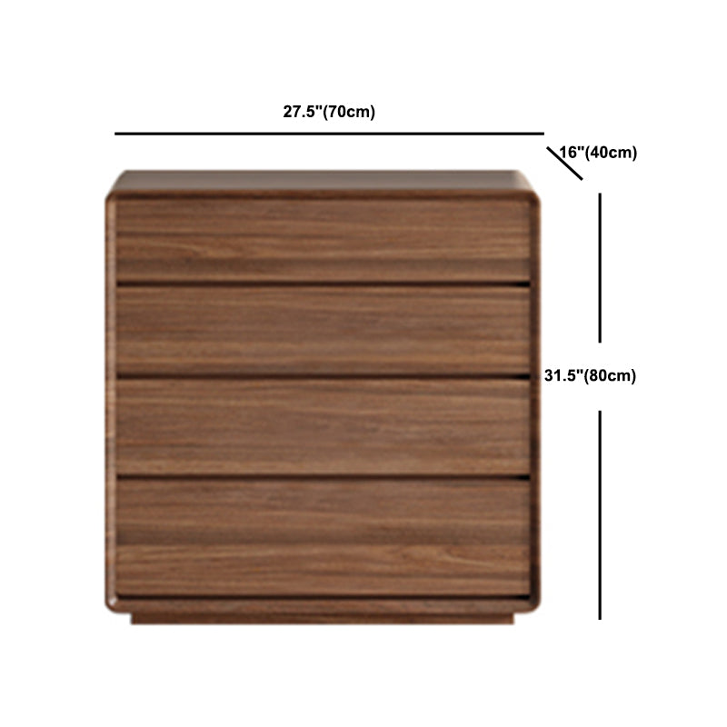 Modern Rectangle Cabinet Brown Wood Side Cabinet with Drawer