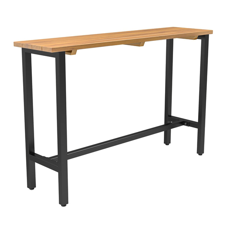 Modern Rectangle Pub Table Set Trestle 1/3 Pieces Solid Wood Counter Height Set