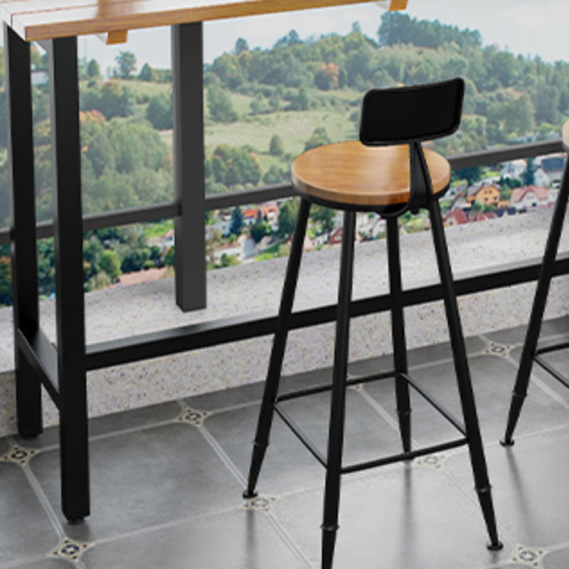 Modern Rectangle Pub Table Set Trestle 1/3 Pieces Solid Wood Counter Height Set