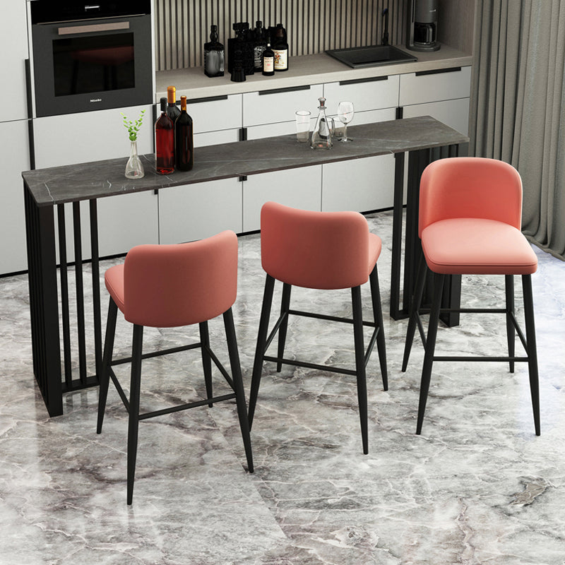 Industrial 1/2/4 Pieces Bar Table Set Rectangle Bar Table with High Metal Stools