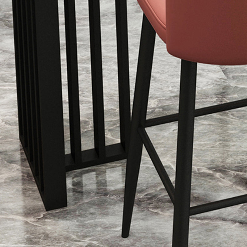 Industrial 1/2/4 Pieces Bar Table Set Rectangle Bar Table with High Metal Stools