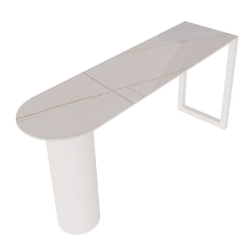 Modern 1/3 Pieces Bar Table Set Stone Counter Table with Stools for Living Room